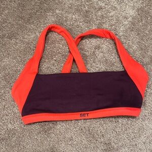 SET Active Cloud Crossback Bra Acai Size Small